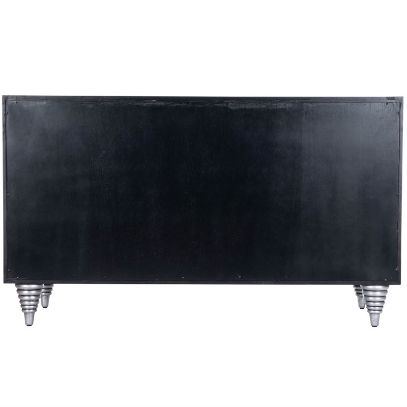 Beaumont Lane Leather Brown Sideboard Rectangular