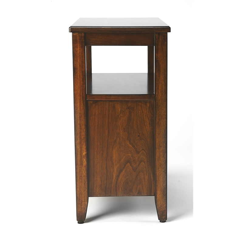 Beaumont Lane Poplar Hardwood Brown Chairside Table Rectangular