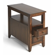 Beaumont Lane Poplar Hardwood Brown Chairside Table Rectangular
