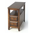 Beaumont Lane Poplar Hardwood Brown Chairside Table Rectangular