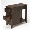 Beaumont Lane Classic Cherry Plantation 4-Drawer Chairside Chest in Brown
