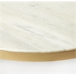 Beaumont Lane Metropolitan Living Marble Coffee Table in White