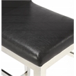 Beaumont Lane Stainless Steel Faux Leather Counter Stool in Silver