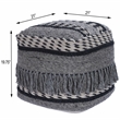 Beaumont Lane Metropolitan Living Square Pouffe in Gray