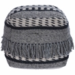Beaumont Lane Metropolitan Living Square Pouffe in Gray