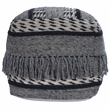 Beaumont Lane Metropolitan Living Square Pouffe in Gray