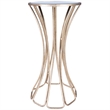 Beaumont Lane Metal Furniture Metal and Mirror End Table in Gold and Silver