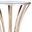 Beaumont Lane Metal Furniture Metal and Mirror End Table in Gold and Silver