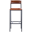 Beaumont Lane Rustic Industrial 31.5'' Contemporary Metal Bar Stool in Brown
