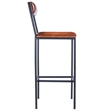 Beaumont Lane Rustic Industrial 31.5'' Contemporary Metal Bar Stool in Brown