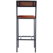 Beaumont Lane Rustic Industrial 31.5'' Contemporary Metal Bar Stool in Brown
