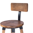 Beaumont Lane Rustic Lodge Wood and Metal Counter Stool in Beige