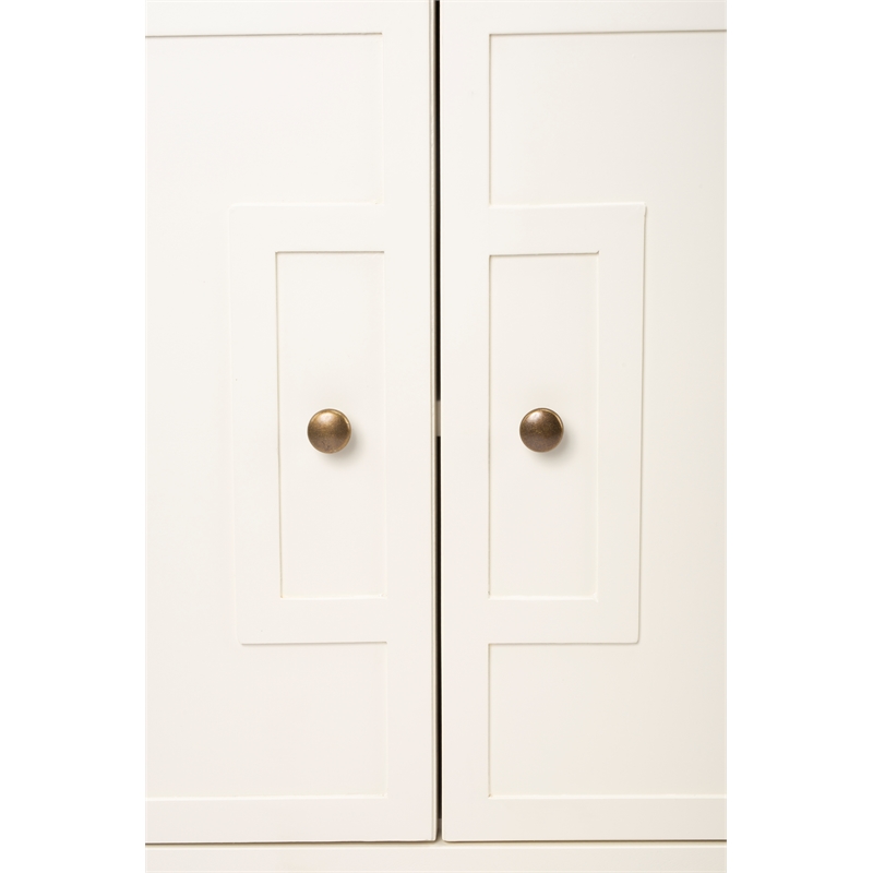 Beaumont Lane Bayur Wood White Cabinet Rectangular 31