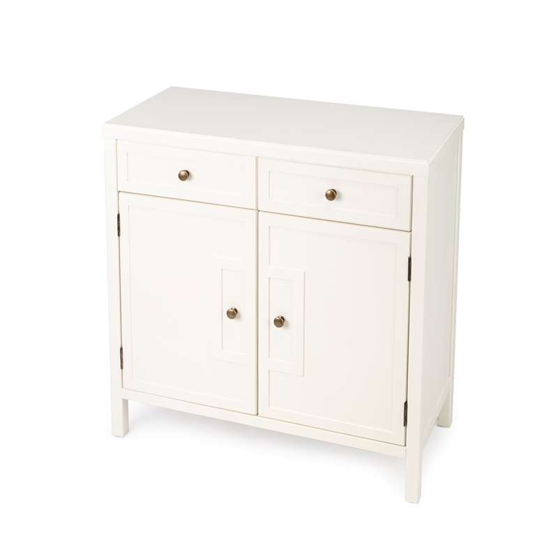 Beaumont Lane Bayur Wood White Cabinet Rectangular 31
