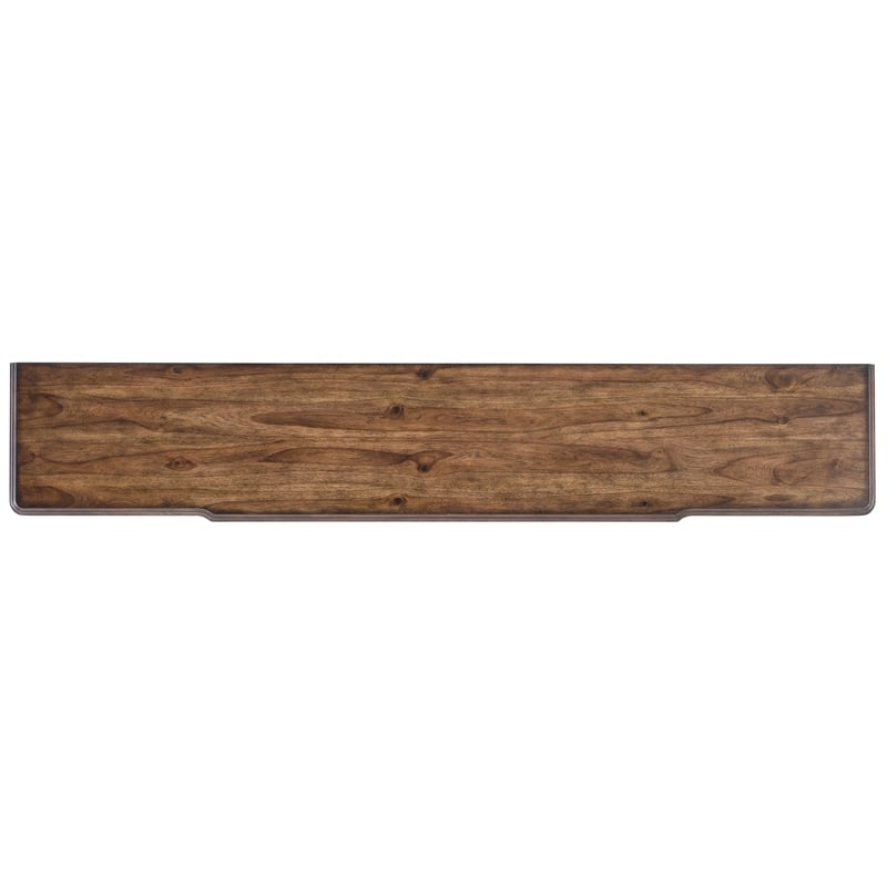 Beaumont Lane 2-Drawer Traditional Wood Console Table with Shelf in Brown