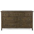 Beaumont Lane Relaxed Traditional Toasted Nutmeg 7 Drawer Dresser
