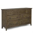 Beaumont Lane Relaxed Traditional Toasted Nutmeg 7 Drawer Dresser