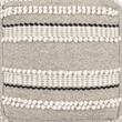 Beaumont Lane Fabric Wooven Pouffe in Gray