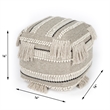 Beaumont Lane Fabric Wooven Pouffe in Gray