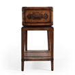Beaumont Lane Old World Map Chairside Table in Brown