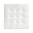 Beaumont Lane White Leather Ottoman