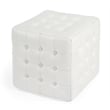 Beaumont Lane White Leather Ottoman