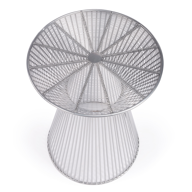 Beaumont Lane Modern Silver Metal End Table