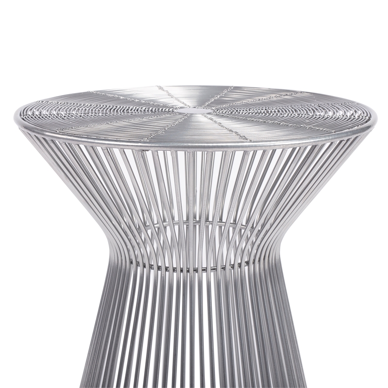Beaumont Lane Modern Silver Metal End Table
