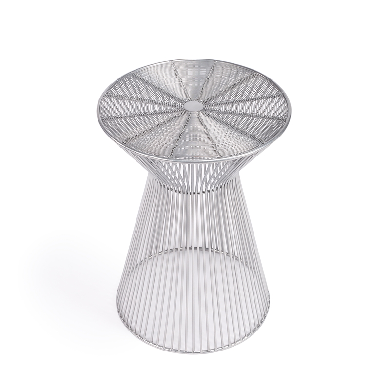 Beaumont Lane Modern Silver Metal End Table