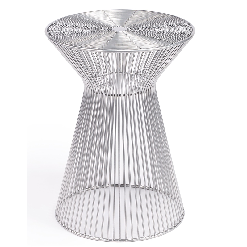 Beaumont Lane Modern Silver Metal End Table