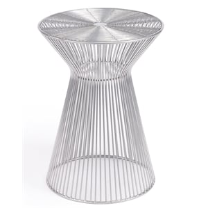 Beaumont Lane Modern Silver Metal End Table