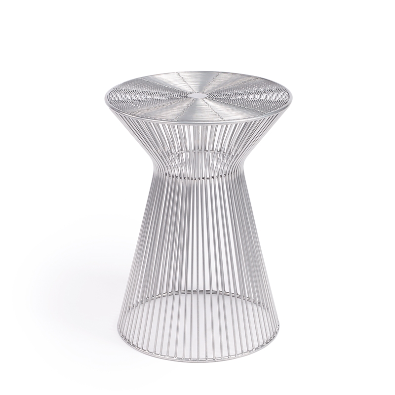 Beaumont Lane Modern Silver Metal End Table