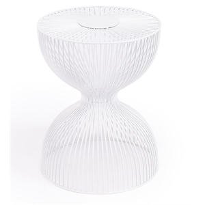 Beaumont Lane White Metal End Table