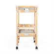 Beaumont Lane PU Rattan Multi-Color Bar Cart Rectangular 34.5