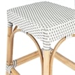 Beaumont Lane Rattan Grey & White Counter Stool Rectangular 19.5