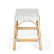 Beaumont Lane Rattan Grey & White Counter Stool Rectangular 19.5