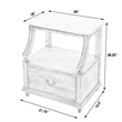 Beaumont Lane Marble Nightstand in White