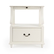Beaumont Lane Marble Nightstand in White