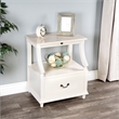 Beaumont Lane Marble Nightstand in White