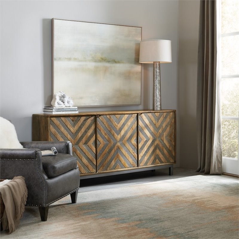Beaumont Lane Modern Wood Entertainment Console for TVs up to 69