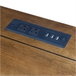 Beaumont Lane Rustic 3-Drawer Wood Computer Desk in Weathered White