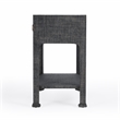 Beaumont Lane Hand-wrapped Woven Raffia Nightstand in Charcoal