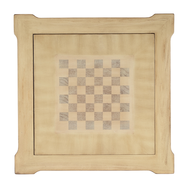 Beaumont Lane Transitional Antique Beige Multi-Game Card Table