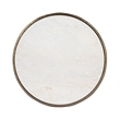Beaumont Lane Transitional White Marble & Gold Aluminum Contemporary Side Table