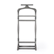 Beaumont Lane Traditional Wood Valet Stand in Powder Grey Finish