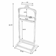 Beaumont Lane Traditional Wood Valet Stand in Powder Grey Finish