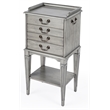 Beaumont Lane Traditional 4-Drawer Wood Chest in Powder Gray
