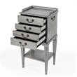 Beaumont Lane Traditional 4-Drawer Wood Chest in Powder Gray