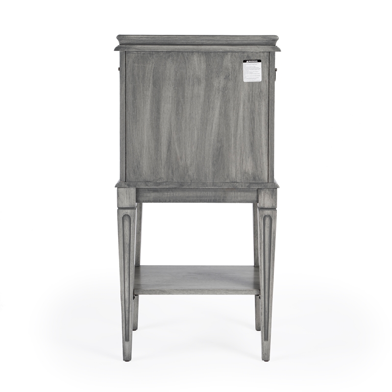 Beaumont Lane Traditional 4-Drawer Wood Chest in Powder Gray