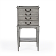 Beaumont Lane Traditional 4-Drawer Wood Chest in Powder Gray